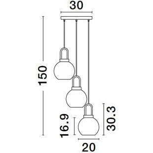 Lampa wisząca szklana retro Astri III - Decolab24