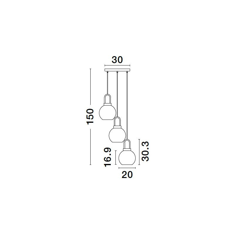 Lampa wisząca szklana retro Astri III - Decolab24