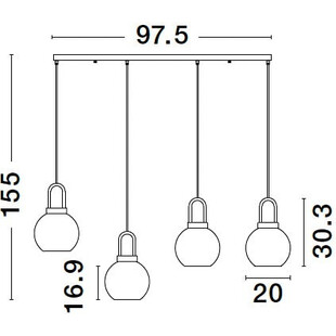 Lampa wisząca szklana RETRO | Decolab24