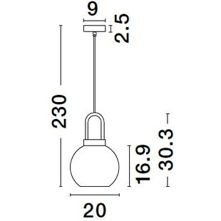 Lampa wisząca szklana retro Astri | Decolab24