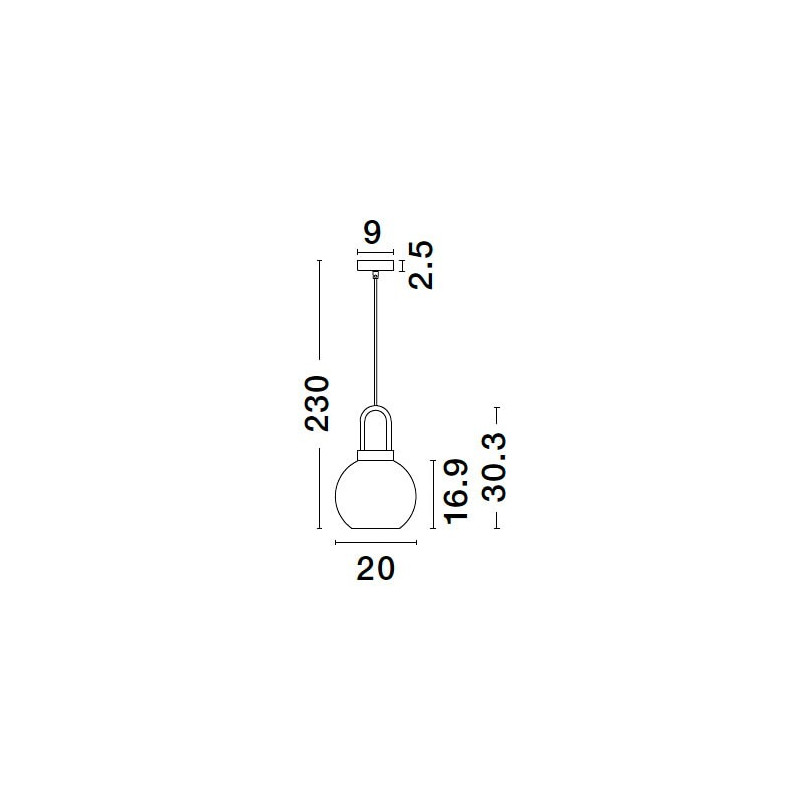 Lampa wisząca szklana retro Astri | Decolab24