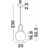 Lampa wisząca szklana retro Astri | Decolab24