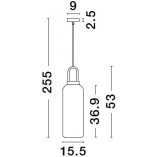 Lampa Wisząca Retro Astri - Szkło Mosiądz | Decolab24