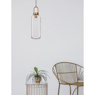 Lampa Wisząca Retro Astri - Szkło Mosiądz | Decolab24