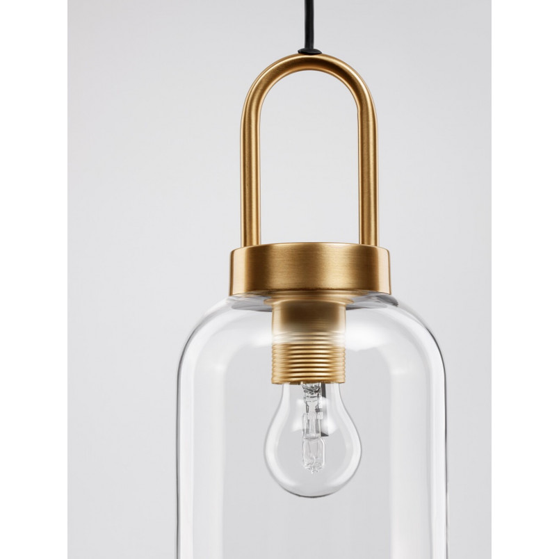 Lampa Wisząca Retro Astri - Szkło Mosiądz | Decolab24