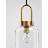 Lampa Wisząca Retro Astri - Szkło Mosiądz | Decolab24