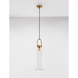 Lampa Wisząca Retro Astri - Szkło Mosiądz | Decolab24
