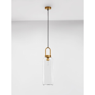 Lampa Wisząca Retro Astri - Szkło Mosiądz | Decolab24