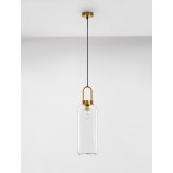 Lampa Wisząca Retro Astri - Szkło Mosiądz | Decolab24