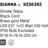 Lampa wisząca szklana Nanno | Glamour, E27 - Decolab24