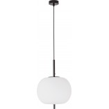Lampa wisząca szklana Tamo | Biało-czarna | Decolab24