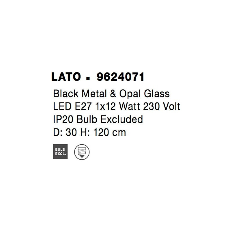 Lampa wisząca szklana Tamo | Biało-czarna | Decolab24