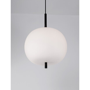 Lampa wisząca szklana Tamo | Biało-czarna | Decolab24