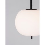 Lampa wisząca szklana Tamo | Biało-czarna | Decolab24
