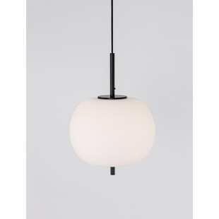 Lampa wisząca szklana Tamo | Biało-czarna | Decolab24