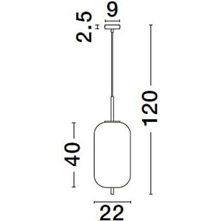 Lampa wisząca Tamo - szkło biało-czarne | Decolab24