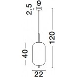 Lampa wisząca Tamo - szkło biało-czarne | Decolab24