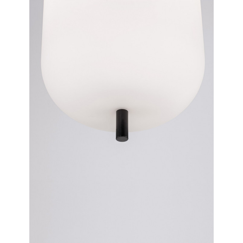 Lampa wisząca Tamo - szkło biało-czarne | Decolab24
