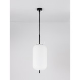 Lampa wisząca Tamo - szkło biało-czarne | Decolab24