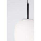 Lampa wisząca szklana Tamo 27cm biało-czarna