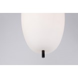 Lampa wisząca szklana Tamo 27cm biało-czarna