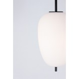 Lampa wisząca szklana Tamo 27cm biało-czarna