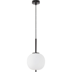 Lampa wisząca szklana Tamo 18,5cm biało-czarna