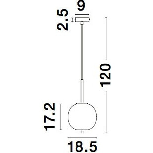 Lampa wisząca szklana Tamo | Biało-czarna | Decolab24