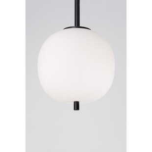 Lampa wisząca szklana Tamo | Biało-czarna | Decolab24