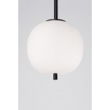 Lampa wisząca szklana Tamo | Biało-czarna | Decolab24