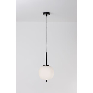 Lampa wisząca szklana Tamo | Biało-czarna | Decolab24