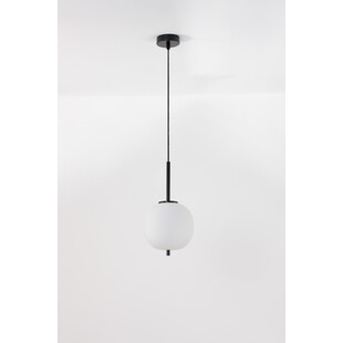 Lampa wisząca szklana Tamo | Biało-czarna | Decolab24