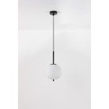 Lampa wisząca szklana Tamo | Biało-czarna | Decolab24