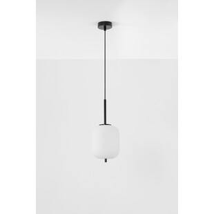 Lampa Wisząca Szklana Tamo | Biało-Czarna | Decolab24