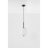 Lampa Wisząca Szklana Tamo | Biało-Czarna | Decolab24