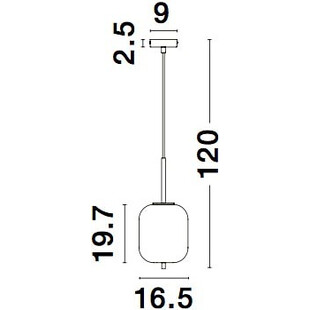 Lampa Wisząca Szklana Tamo | Biało-Czarna | Decolab24