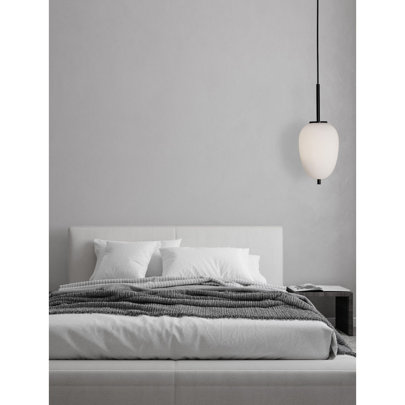 Lampa wisząca Tamo - szkło biało-czarne | Decolab24