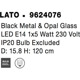 Lampa wisząca Tamo - szkło biało-czarne | Decolab24