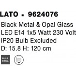 Lampa wisząca Tamo - szkło biało-czarne | Decolab24