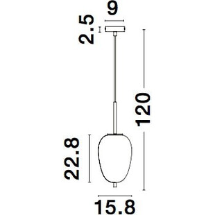 Lampa wisząca Tamo - szkło biało-czarne | Decolab24