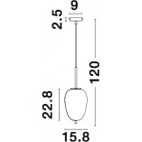 Lampa wisząca Tamo - szkło biało-czarne | Decolab24