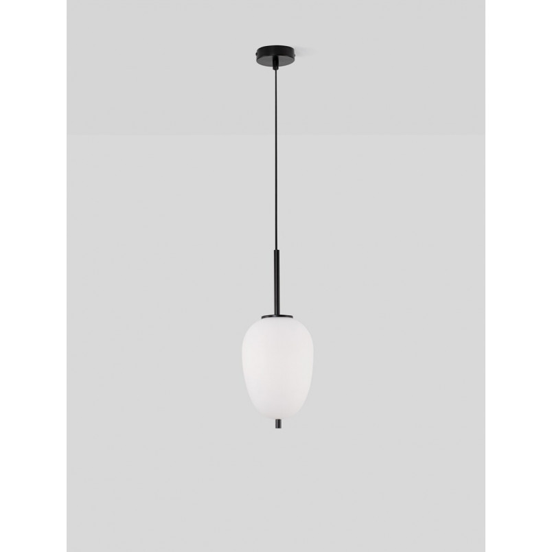 Lampa wisząca Tamo - szkło biało-czarne | Decolab24