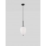 Lampa wisząca Tamo - szkło biało-czarne | Decolab24