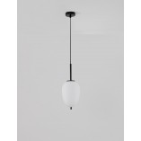 Lampa wisząca Tamo - szkło biało-czarne | Decolab24