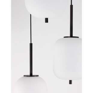Lampa wisząca Tamo III | Szkło biało-czarne | Decolab24
