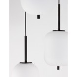 Lampa wisząca Tamo III | Szkło biało-czarne | Decolab24