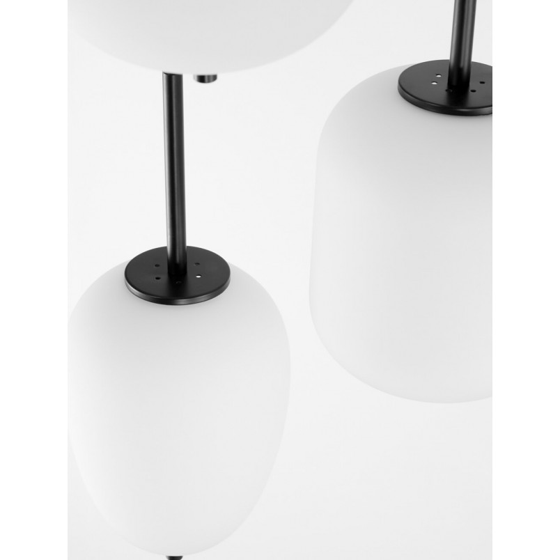 Lampa wisząca Tamo III | Szkło biało-czarne | Decolab24