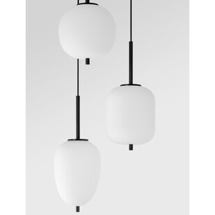 Lampa wisząca Tamo III | Szkło biało-czarne | Decolab24