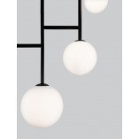 Lampa Sufitowa Hide Ball | Szklane Kule, Czarny i Opal | Decolab24