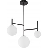 Lampa Sufitowa Hide Ball III | Szkło Opal / Czarny | Decolab24